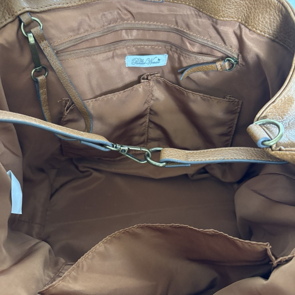 Pioneer Woman Large Faux Leather Shoulder Bag Purse -Missing Crossbody Strap‎ - Picture 6 of 10